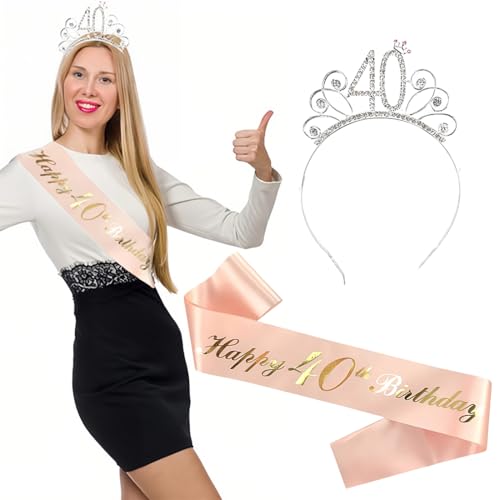 40. Geburtstag Krone Schärpe, 40. Geburtstag Krone Schärpe Krone, Geburtstag Tiara Gold Geburtstag Schärpe Haarnadel, für 40 Geburtstag Deko Geschenk Frauen Party Accessoires 40. Geburtstag Krone Schärpe, 40. Geburtstag Krone Schärpe Krone, Geburtstag Tiara Gold Geburtstag Schärpe Haarnadel, für 40 Geburtstag Deko Geschenk Frauen Party Accessoires von ZKGYUS