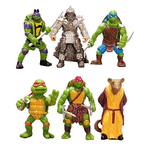ZKTSRY Anime Action Turtles Minifiguren – 6 Stück Ninja Thema Schildkröten Set, Cartoons Geburtstag Kuchen Dekoration, Actionfiguren Themenparty Supplies ZKTSRY Anime Action Turtles Minifiguren – 6 Stück Ninja Thema Schildkröten Set, Cartoons Geburtstag Kuchen Dekoration, Actionfiguren Themenparty Supplies von ZKTSRY