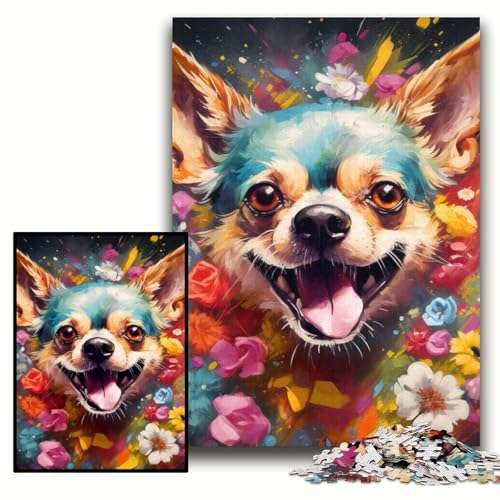 1000 Teile Puzzle Geschenke Chihuahua Holzpuzzle 50x75cm Muttertag, Geburtstage, Weihnachten 1000 Teile Puzzle Geschenke Chihuahua Holzpuzzle 50x75cm Muttertag, Geburtstage, Weihnachten von ZKYUBEK