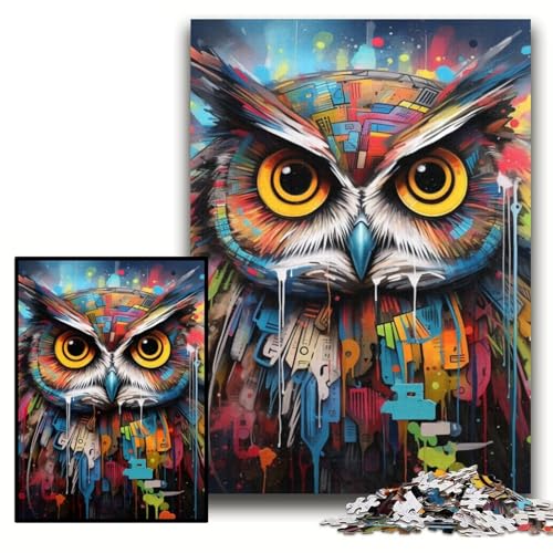 1000 Teile Puzzle-Geschenke Eule aus Karton, Puzzle 26x38cm, Muttertag, Geburtstag, Weihnachten 1000 Teile Puzzle-Geschenke Eule aus Karton, Puzzle 26x38cm, Muttertag, Geburtstag, Weihnachten von ZKYUBEK