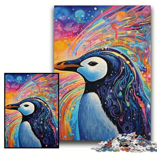 1000 Teile Puzzle-Geschenke Pinguin-Puzzle aus Pappe, 26x38cm, Muttertag, Geburtstag, Weihnachten von ZKYUBEK