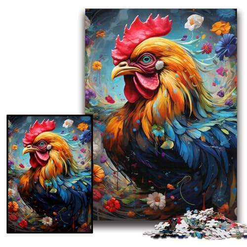 1000-teiliges Hühner-Puzzle, Papp-Puzzle, 26x38cm, perfekt als Halloween-, Weihnachts- und Geburtstagsgeschenk 1000-teiliges Hühner-Puzzle, Papp-Puzzle, 26x38cm, perfekt als Halloween-, Weihnachts- und Geburtstagsgeschenk von ZKYUBEK