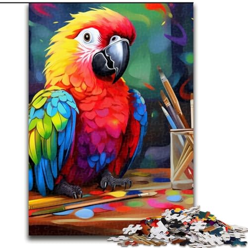 1000-teiliges Papageien-Puzzle für Erwachsene, Größe 26x38cm, interaktives Familienspiel, Familienaktivitätsspiel von ZKYUBEK