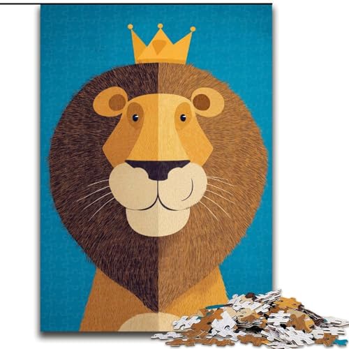 1000-teiliges Puzzle, Abstrakter Löwe, Holzpuzzle, 50x75cm, anspruchsvolles Denkspiel – entspannendes Spielzeug für Teenager 1000-teiliges Puzzle, Abstrakter Löwe, Holzpuzzle, 50x75cm, anspruchsvolles Denkspiel – entspannendes Spielzeug für Teenager von ZKYUBEK