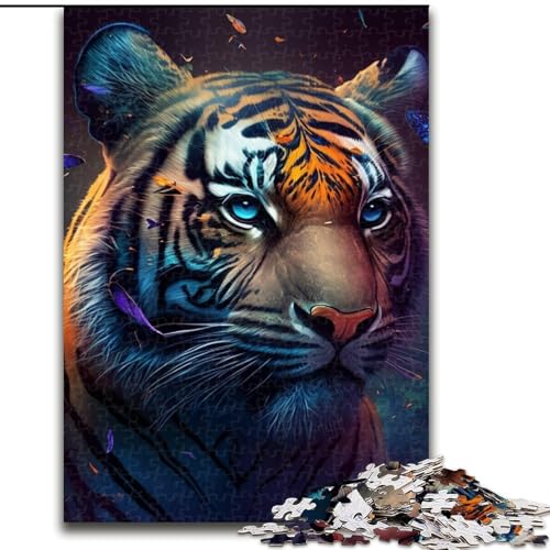 1000-teiliges Puzzle, Fantasy-Tiger, Größe 50x75cm, anspruchsvolles Denkspiel für Teenager, unterhaltsames interaktives Spiel für die ganze Familie 1000-teiliges Puzzle, Fantasy-Tiger, Größe 50x75cm, anspruchsvolles Denkspiel für Teenager, unterhaltsames interaktives Spiel für die ganze Familie von ZKYUBEK