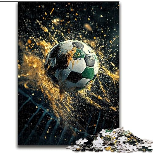 1000-teiliges Puzzle, Fußball-Kunst, Holzpuzzle für Erwachsene, 26x38cm, anspruchsvolles DIY-Denkspiel für Teenager 1000-teiliges Puzzle, Fußball-Kunst, Holzpuzzle für Erwachsene, 26x38cm, anspruchsvolles DIY-Denkspiel für Teenager von ZKYUBEK