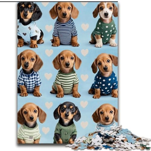 1000-teiliges Puzzle, Hundecollage, 26x38cm, Familie und Freunde, geeignet für Kinder ab 14 Jahren von ZKYUBEK