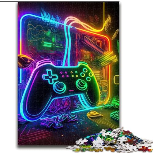 1000-teiliges Puzzle, Neon-Spiel, Holzpuzzle, Größe 50x75cm, pädagogische Aktivität zur Verbesserung kognitiver Fähigkeiten von ZKYUBEK