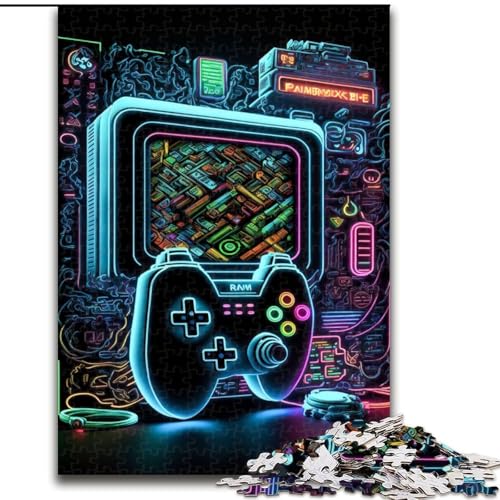 1000-teiliges Puzzle, Neon-Spiel, Puzzles der Größe 50x75cm, Denksportaufgabe, Teenager und zur Heimdekoration von ZKYUBEK