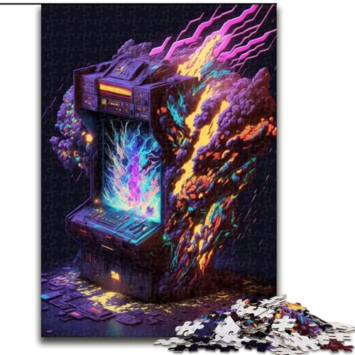 1000-teiliges Puzzle, Neon-Spiel, anspruchsvolle Puzzles, Größe 26x38cm, anspruchsvolles Denkspiel – entspannendes Spielzeug für Teenager von ZKYUBEK