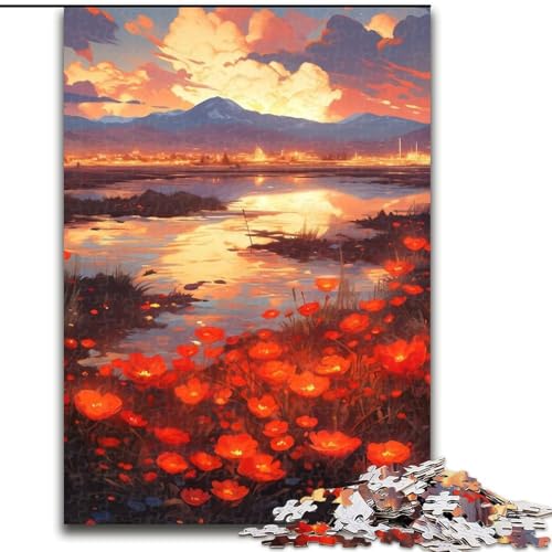 1000-teiliges Puzzle, Sonnenuntergang, Holzpuzzle, 26x38cm, Denksportaufgabe, interaktives Familienspiel, geeignet für Kinder ab 14 Jahren 1000-teiliges Puzzle, Sonnenuntergang, Holzpuzzle, 26x38cm, Denksportaufgabe, interaktives Familienspiel, geeignet für Kinder ab 14 Jahren von ZKYUBEK