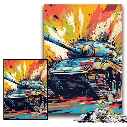 1000-teiliges Puzzle, bunter Kunstpanzer, Holzpuzzle für Erwachsene, 50x75cm, Muttertag, Geburtstag, Weihnachten 1000-teiliges Puzzle, bunter Kunstpanzer, Holzpuzzle für Erwachsene, 50x75cm, Muttertag, Geburtstag, Weihnachten von ZKYUBEK