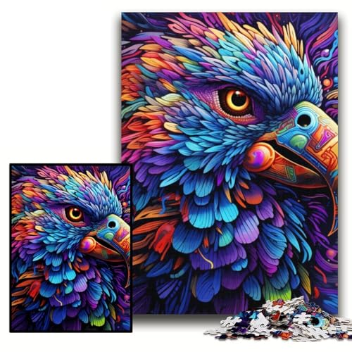1000-teiliges Puzzle, bunter Papagei, schwierige Puzzles für Erwachsene, 26x38cm, Weihnachten, Halloween, Ostern, Neujahr von ZKYUBEK