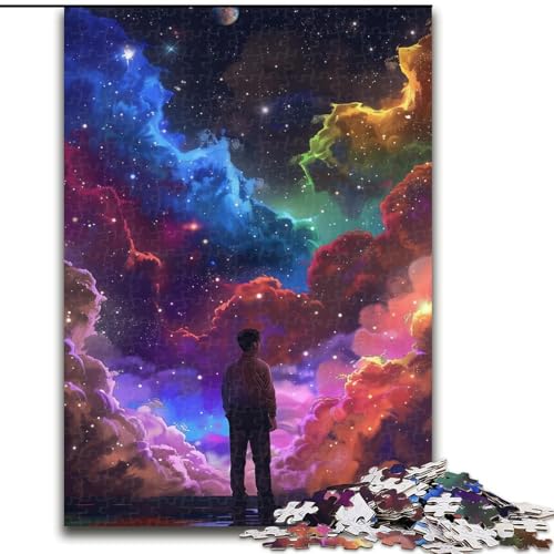 1000-teiliges Puzzle, buntes Alien-Puzzle aus Pappe, Größe 26x38cm, anspruchsvolles Denkspiel – entspannendes Spielzeug für Teenager von ZKYUBEK