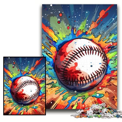 1000-teiliges Puzzle, buntes Baseball-Puzzle für Erwachsene, 26x38cm, ideal für den Partner, perfektes Weihnachts-, Neujahrs- und Valentinstagsgeschenk 1000-teiliges Puzzle, buntes Baseball-Puzzle für Erwachsene, 26x38cm, ideal für den Partner, perfektes Weihnachts-, Neujahrs- und Valentinstagsgeschenk von ZKYUBEK