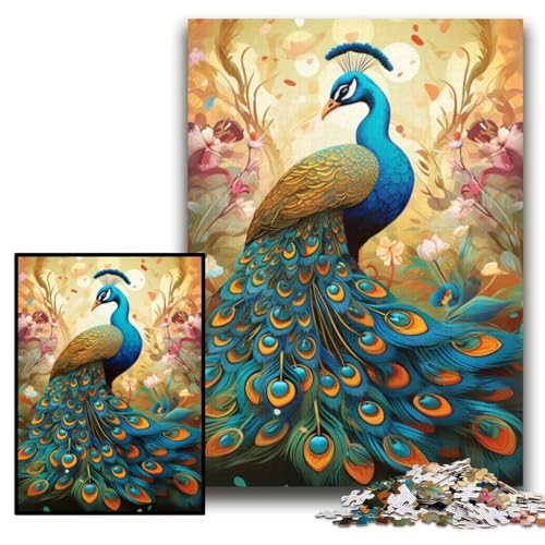 1000-teiliges Puzzle, farbenfrohes Kunst-Pfauen-Puzzle aus Karton, 26x38cm, Halloween, Weihnachten, Geburtstag 1000-teiliges Puzzle, farbenfrohes Kunst-Pfauen-Puzzle aus Karton, 26x38cm, Halloween, Weihnachten, Geburtstag von ZKYUBEK