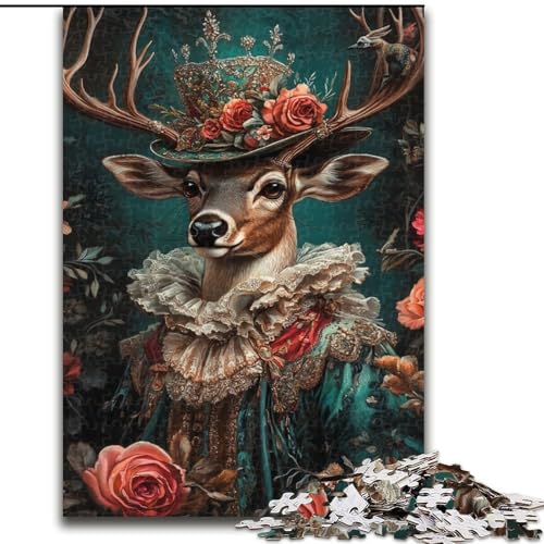 1000-teiliges Puzzle, männlicher Hirsch, 50x75cm, Familie und Freunde, geeignet für Kinder ab 14 Jahren 1000-teiliges Puzzle, männlicher Hirsch, 50x75cm, Familie und Freunde, geeignet für Kinder ab 14 Jahren von ZKYUBEK