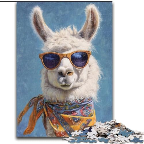 1000-teiliges Puzzle „Alpaka“ für Erwachsene, 26x38cm, Eltern, Partner, Freunde – ab 14 Jahren von ZKYUBEK