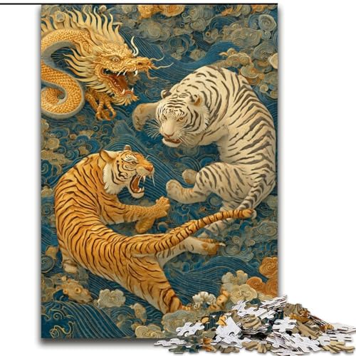 1000-teiliges Puzzle „Ancient Tiger“, Holzpuzzle, 50x75cm, anspruchsvolles Denkspiel – entspannendes Spielzeug für Teenager 1000-teiliges Puzzle „Ancient Tiger“, Holzpuzzle, 50x75cm, anspruchsvolles Denkspiel – entspannendes Spielzeug für Teenager von ZKYUBEK