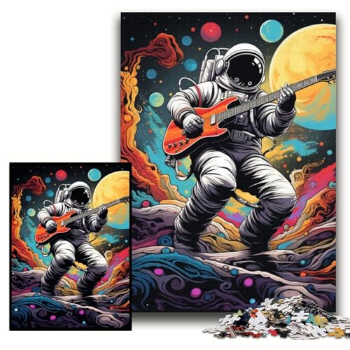 1000-teiliges Puzzle „Astronaut spielt Gitarre“, Karton-Puzzle, 26x38cm, Denksportaufgabe, Geschenk, pädagogische Aktivität für Teenager 1000-teiliges Puzzle „Astronaut spielt Gitarre“, Karton-Puzzle, 26x38cm, Denksportaufgabe, Geschenk, pädagogische Aktivität für Teenager von ZKYUBEK
