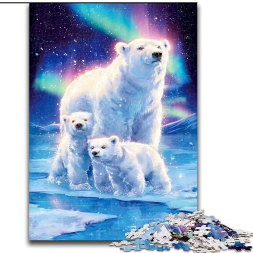 1000-teiliges Puzzle „Aurora Eisbär“, Holzpuzzle für Erwachsene, 26x38cm, anspruchsvolles DIY-Denkspiel für Teenager 1000-teiliges Puzzle „Aurora Eisbär“, Holzpuzzle für Erwachsene, 26x38cm, anspruchsvolles DIY-Denkspiel für Teenager von ZKYUBEK
