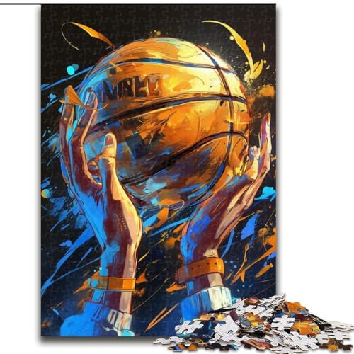 1000-teiliges Puzzle „Basketball Spielen“, anspruchsvolle Puzzles, 26x38cm, pädagogische Aktivität zur Verbesserung kognitiver Fähigkeiten von ZKYUBEK