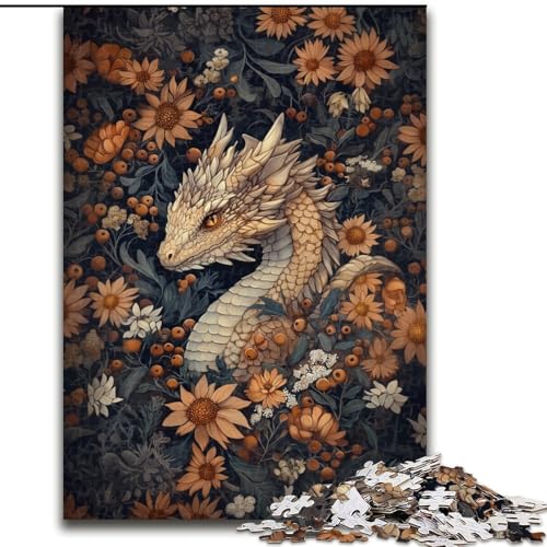 1000-teiliges Puzzle „Blumendrache“ für Erwachsene, 50x75cm, Eltern, Partner, Freunde – ab 14 Jahren 1000-teiliges Puzzle „Blumendrache“ für Erwachsene, 50x75cm, Eltern, Partner, Freunde – ab 14 Jahren von ZKYUBEK