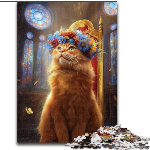 1000-teiliges Puzzle „Blumenkatze“ aus Karton, 26x38cm, anspruchsvolles Denkspiel – entspannendes Spielzeug für Teenager 1000-teiliges Puzzle „Blumenkatze“ aus Karton, 26x38cm, anspruchsvolles Denkspiel – entspannendes Spielzeug für Teenager von ZKYUBEK