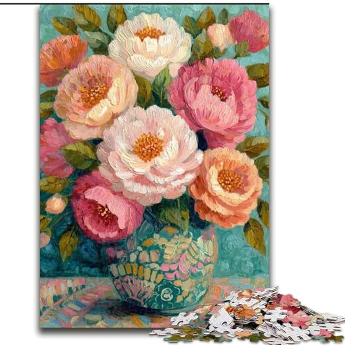 1000-teiliges Puzzle „Blumenkunst“, 26x38cm, Familie und Freunde, geeignet für Kinder ab 14 Jahren von ZKYUBEK