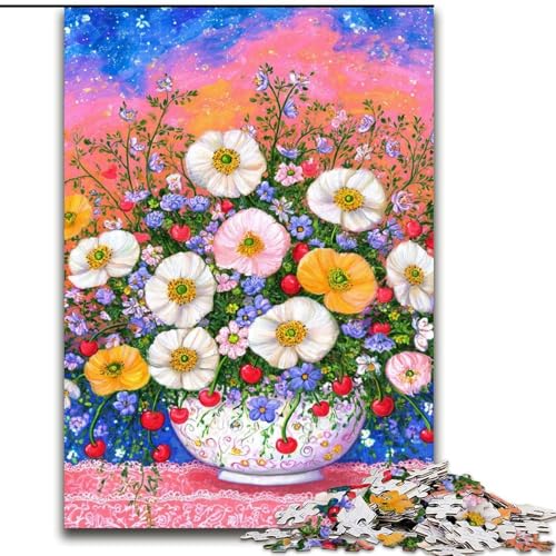 1000-teiliges Puzzle „Blumenkunst“ für Erwachsene, 50x75cm, Eltern, Partner, Freunde – ab 14 Jahren 1000-teiliges Puzzle „Blumenkunst“ für Erwachsene, 50x75cm, Eltern, Partner, Freunde – ab 14 Jahren von ZKYUBEK
