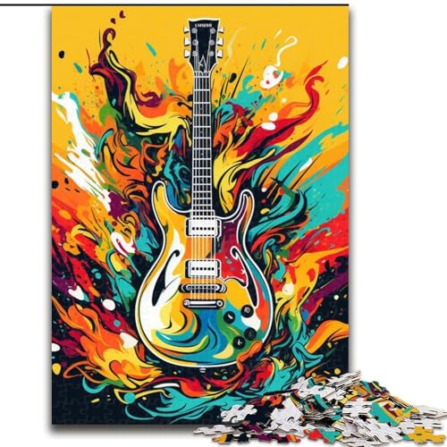 1000-teiliges Puzzle „Bunte Gitarre“ aus Pappe, Puzzle für Erwachsene, Größe 26x38cm, anspruchsvolles Denkspiel für Teenager, Spaß für den Spieleabend mit der Familie 1000-teiliges Puzzle „Bunte Gitarre“ aus Pappe, Puzzle für Erwachsene, Größe 26x38cm, anspruchsvolles Denkspiel für Teenager, Spaß für den Spieleabend mit der Familie von ZKYUBEK