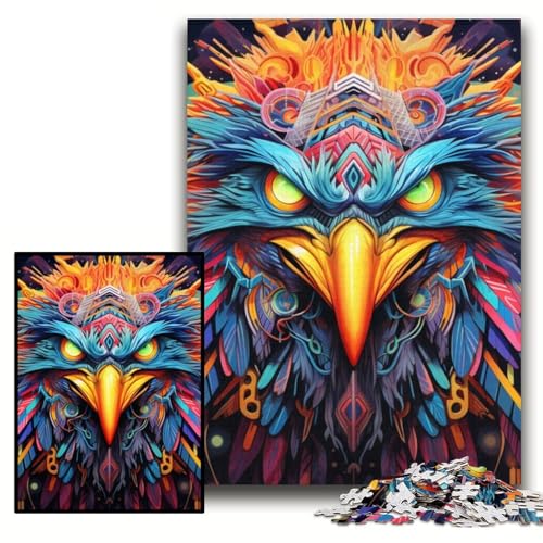 1000-teiliges Puzzle „Bunte Kunst-Eule“, Kartonpuzzle für Erwachsene, 26x38cm, Muttertag, Geburtstag, Weihnachten 1000-teiliges Puzzle „Bunte Kunst-Eule“, Kartonpuzzle für Erwachsene, 26x38cm, Muttertag, Geburtstag, Weihnachten von ZKYUBEK