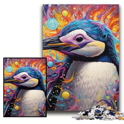 1000-teiliges Puzzle „Bunter Pinguin“, unmögliches Puzzle für Erwachsene, 26x38cm, für Teenager und Familien, perfekte DIY-Dekoration und knifflige Herausforderung 1000-teiliges Puzzle „Bunter Pinguin“, unmögliches Puzzle für Erwachsene, 26x38cm, für Teenager und Familien, perfekte DIY-Dekoration und knifflige Herausforderung von ZKYUBEK