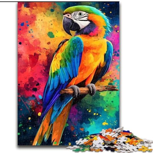 1000-teiliges Puzzle „Buntes Papageien-Puzzle“ für Erwachsene, 50x75cm, anspruchsvolles Denkspiel für Teenager, Spaß für den Spieleabend mit der Familie von ZKYUBEK