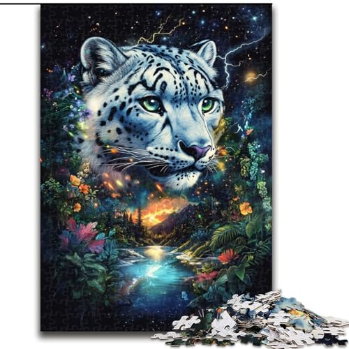 1000-teiliges Puzzle „Dschungelleopard“, Holzpuzzle, 50x75cm, anspruchsvolles Denkspiel – entspannendes Spielzeug für Teenager von ZKYUBEK