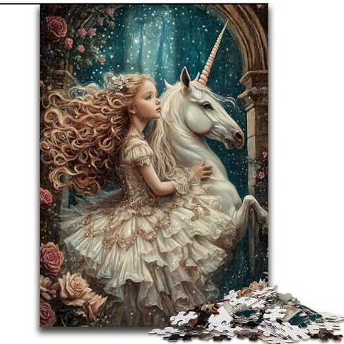 1000-teiliges Puzzle „Einhorn-Mädchen“ aus Karton, 26x38cm, anspruchsvolles Denkspiel – entspannendes Spielzeug für Teenager 1000-teiliges Puzzle „Einhorn-Mädchen“ aus Karton, 26x38cm, anspruchsvolles Denkspiel – entspannendes Spielzeug für Teenager von ZKYUBEK