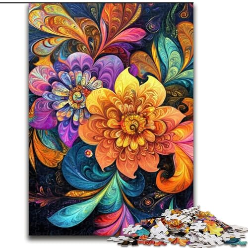 1000-teiliges Puzzle „Farbige Blumen“ für Erwachsene, 50x75cm, Eltern, Partner, Freunde – ab 14 Jahren 1000-teiliges Puzzle „Farbige Blumen“ für Erwachsene, 50x75cm, Eltern, Partner, Freunde – ab 14 Jahren von ZKYUBEK