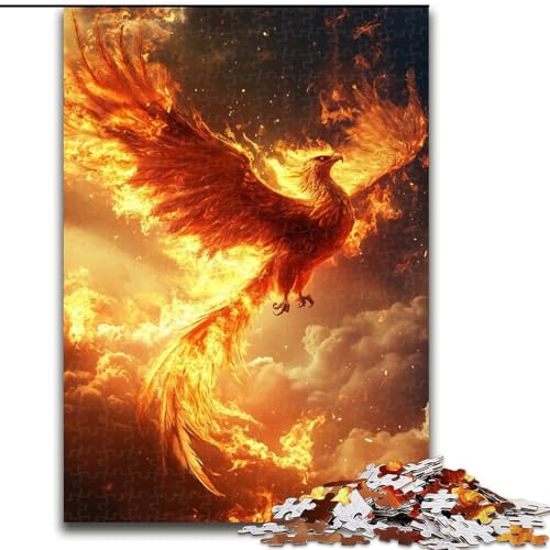 1000-teiliges Puzzle „Flammen-Phönix“, Holzpuzzle, 50x75cm, perfekt für Teenager, zum Zusammenhalt der Familie, als Denksportaufgabe und als Geschenk zur Heimdekoration 1000-teiliges Puzzle „Flammen-Phönix“, Holzpuzzle, 50x75cm, perfekt für Teenager, zum Zusammenhalt der Familie, als Denksportaufgabe und als Geschenk zur Heimdekoration von ZKYUBEK