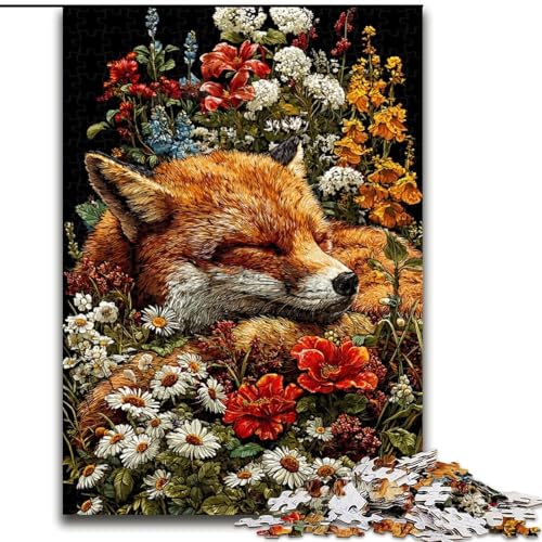 1000-teiliges Puzzle „Fuchs schläft in den Blumen“, Holzpuzzle, 50x75cm, anspruchsvolles Denkspiel – entspannendes Spielzeug für Teenager 1000-teiliges Puzzle „Fuchs schläft in den Blumen“, Holzpuzzle, 50x75cm, anspruchsvolles Denkspiel – entspannendes Spielzeug für Teenager von ZKYUBEK