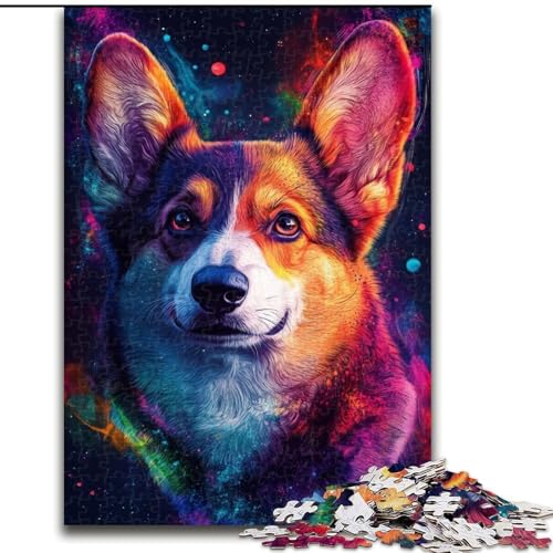 1000-teiliges Puzzle „Galaxy Corgi“, Größe 50x75cm, perfekt als Heimdekoration, für Geburtstage, Feiertage und als Geschenk 1000-teiliges Puzzle „Galaxy Corgi“, Größe 50x75cm, perfekt als Heimdekoration, für Geburtstage, Feiertage und als Geschenk von ZKYUBEK