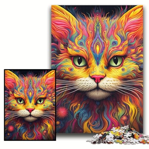 1000-teiliges Puzzle „Gelbe Katze“, Holzpuzzle, 50x75cm, Halloween, Weihnachten, Geburtstag 1000-teiliges Puzzle „Gelbe Katze“, Holzpuzzle, 50x75cm, Halloween, Weihnachten, Geburtstag von ZKYUBEK