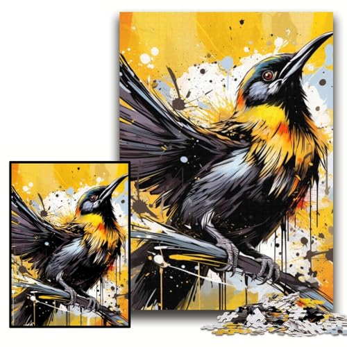 1000-teiliges Puzzle „Gelber Vogel“, Papppuzzle, 26x38cm, Halloween, Weihnachten, Geburtstag 1000-teiliges Puzzle „Gelber Vogel“, Papppuzzle, 26x38cm, Halloween, Weihnachten, Geburtstag von ZKYUBEK
