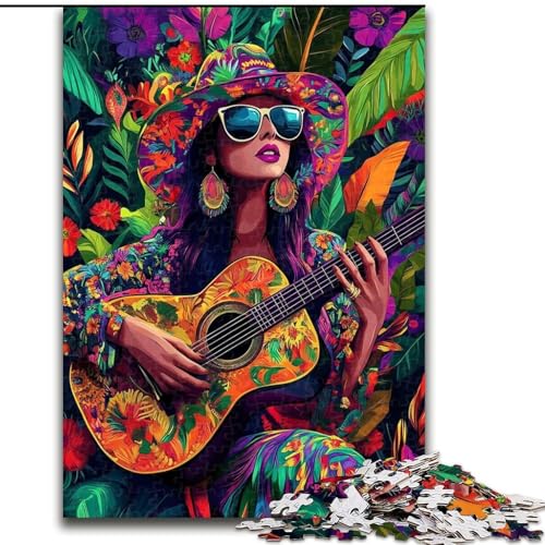 1000-teiliges Puzzle „Gitarre Spielen“, Papppuzzle, 26x38cm, entspannende Unterhaltung, Heimdekoration 1000-teiliges Puzzle „Gitarre Spielen“, Papppuzzle, 26x38cm, entspannende Unterhaltung, Heimdekoration von ZKYUBEK
