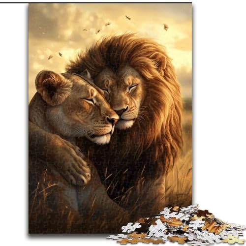 1000-teiliges Puzzle „Grasland Lion“ aus Pappe, 26x38cm, anspruchsvolles Denkspiel – entspannendes Spielzeug für Teenager 1000-teiliges Puzzle „Grasland Lion“ aus Pappe, 26x38cm, anspruchsvolles Denkspiel – entspannendes Spielzeug für Teenager von ZKYUBEK