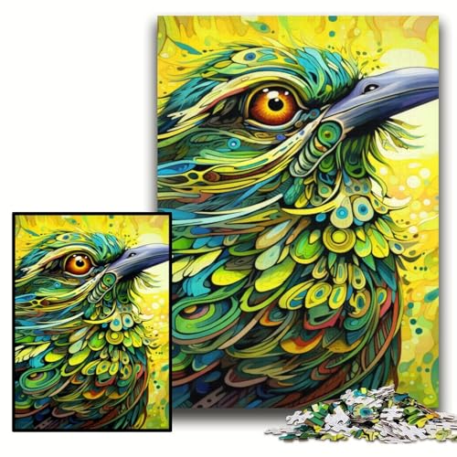 1000-teiliges Puzzle „Grüner Spatz“, Holzpuzzle für Erwachsene, 50x75cm, für Heimdekoration, Gehirntraining 1000-teiliges Puzzle „Grüner Spatz“, Holzpuzzle für Erwachsene, 50x75cm, für Heimdekoration, Gehirntraining von ZKYUBEK