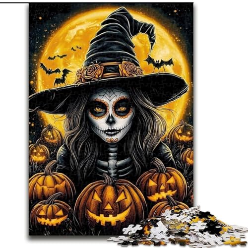 1000-teiliges Puzzle „Halloween-Hexe“ für Erwachsene, 26x38cm, Geburtstage, Feiertage, am besten für Weihnachten 1000-teiliges Puzzle „Halloween-Hexe“ für Erwachsene, 26x38cm, Geburtstage, Feiertage, am besten für Weihnachten von ZKYUBEK