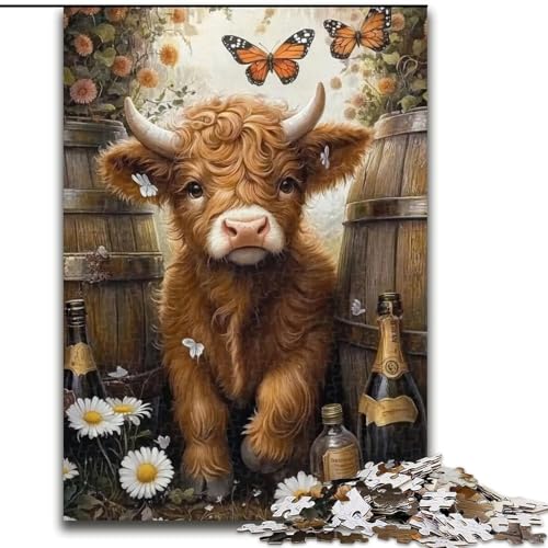 1000-teiliges Puzzle „Highland Cow“ aus Pappe, 26x38cm, anspruchsvolles Denkspiel – entspannendes Spielzeug für Teenager 1000-teiliges Puzzle „Highland Cow“ aus Pappe, 26x38cm, anspruchsvolles Denkspiel – entspannendes Spielzeug für Teenager von ZKYUBEK