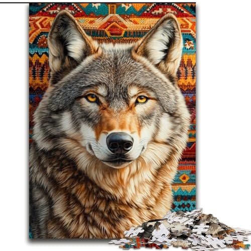 1000-teiliges Puzzle „Indian Wolf“, 26x38cm, Familie und Freunde, geeignet für Kinder ab 14 Jahren 1000-teiliges Puzzle „Indian Wolf“, 26x38cm, Familie und Freunde, geeignet für Kinder ab 14 Jahren von ZKYUBEK