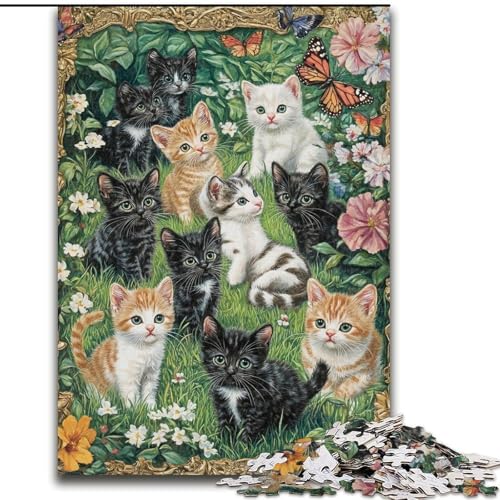 1000-teiliges Puzzle „Kätzchen im Garten“, Papppuzzle, 26x38cm, anspruchsvolles Denkspiel – entspannendes Spielzeug für Teenager 1000-teiliges Puzzle „Kätzchen im Garten“, Papppuzzle, 26x38cm, anspruchsvolles Denkspiel – entspannendes Spielzeug für Teenager von ZKYUBEK
