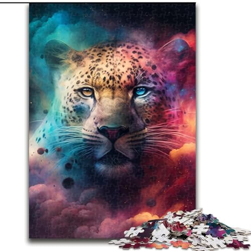 1000-teiliges Puzzle „Leopardennebel“, unmögliches Puzzle für Erwachsene, Größe 26x38cm, interaktives Familienspiel, Heimdekoration zum Selbermachen, Denksportaufgabe als Geschenk von ZKYUBEK